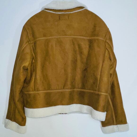 Universal Thread Sherpa Lined Faux Suede Bomber Jacket - Women's Size XXL - Picture 4 of 10
